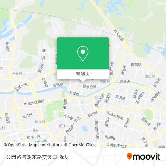 公园路与朗东路交叉口地图