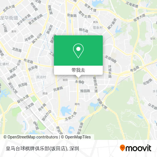 皇马台球棋牌俱乐部(坂田店)地图
