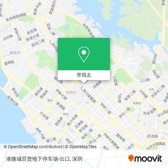 港隆城百货地下停车场-出口地图