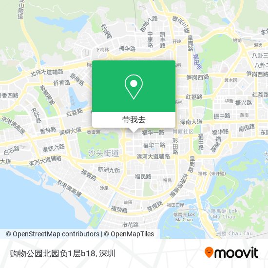 购物公园北园负1层b18地图