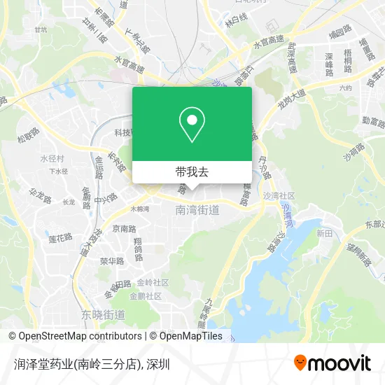 润泽堂药业(南岭三分店)地图