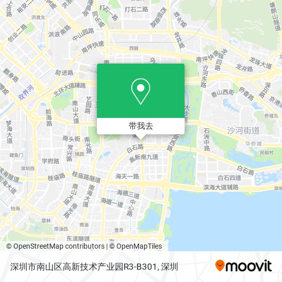 深圳市南山区高新技术产业园R3-B301地图