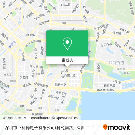 深圳市亚科德电子有限公司(科苑南路)地图