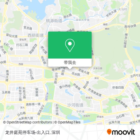 龙井庭苑停车场-出入口地图