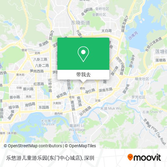 乐悠游儿童游乐园(东门中心城店)地图