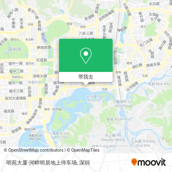 明苑大厦-河畔明居地上停车场地图