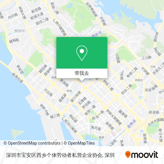 深圳市宝安区西乡个体劳动者私营企业协会地图