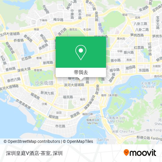 深圳皇庭V酒店-茶室地图