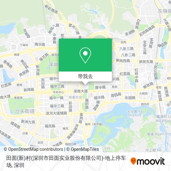 田面(新)村(深圳市田面实业股份有限公司)-地上停车场地图