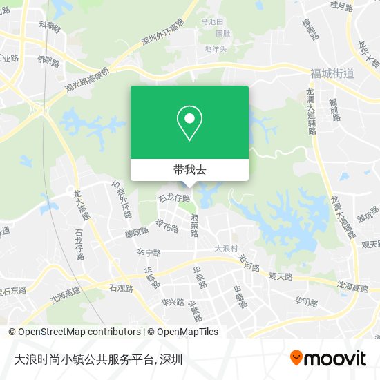 大浪时尚小镇公共服务平台地图