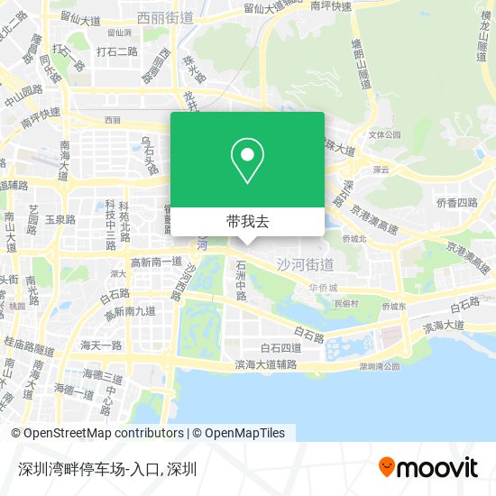 深圳湾畔停车场-入口地图