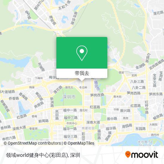领域world健身中心(彩田店)地图