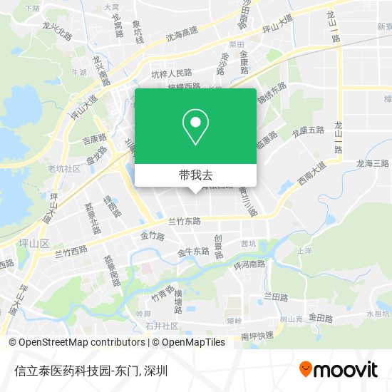 信立泰医药科技园-东门地图