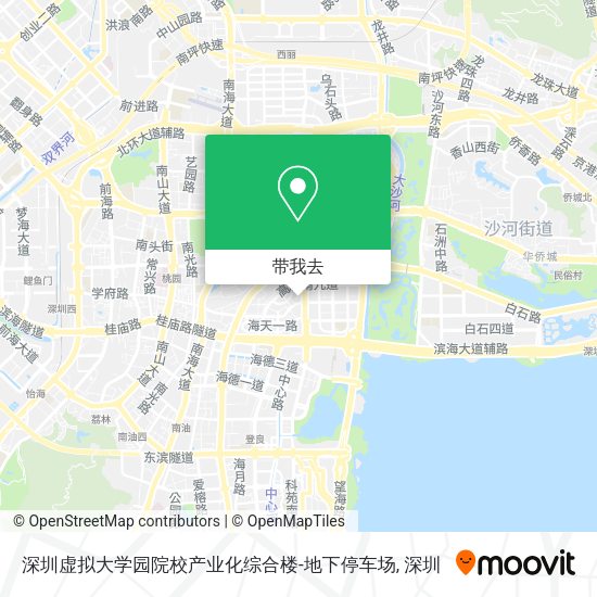 深圳虚拟大学园院校产业化综合楼-地下停车场地图