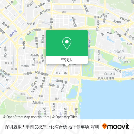 深圳虚拟大学园院校产业化综合楼-地下停车场地图
