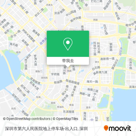 深圳市第六人民医院地上停车场-出入口地图