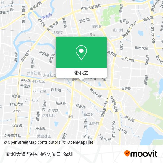 新和大道与中心路交叉口地图