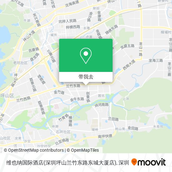 维也纳国际酒店(深圳坪山兰竹东路东城大厦店)地图