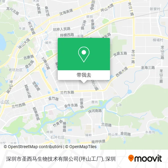 深圳市圣西马生物技术有限公司(坪山工厂)地图