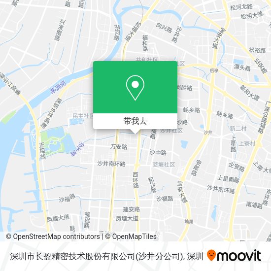 深圳市长盈精密技术股份有限公司(沙井分公司)地图