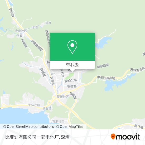 比亚迪有限公司一部电池厂地图