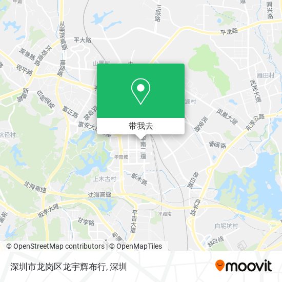 深圳市龙岗区龙宇辉布行地图