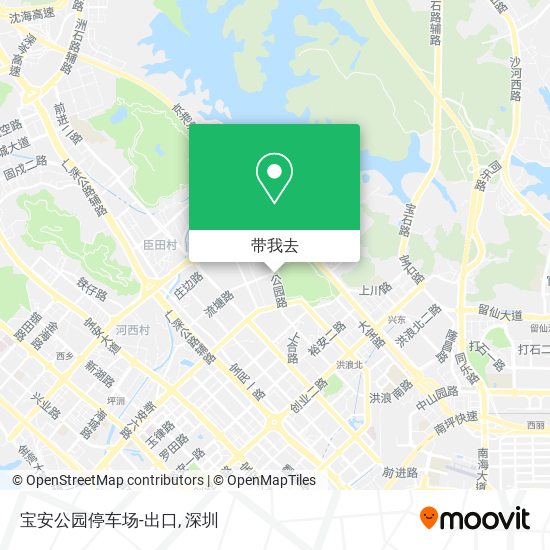 宝安公园停车场-出口地图