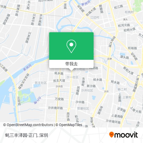 蚝三丰泽园-正门地图