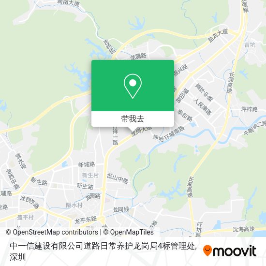 中一信建设有限公司道路日常养护龙岗局4标管理处地图