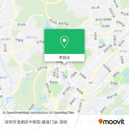 深圳市龙岗区中医院-肠道门诊地图