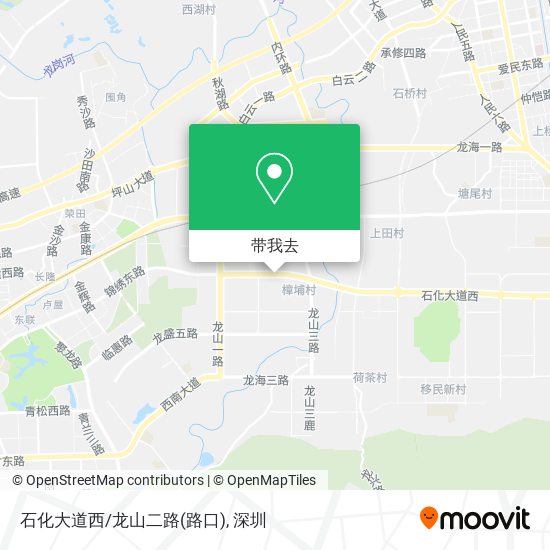 石化大道西/龙山二路(路口)地图