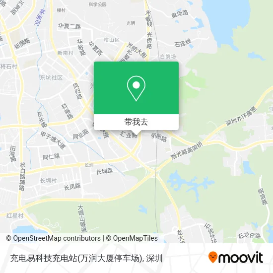 充电易科技充电站(万润大厦停车场)地图