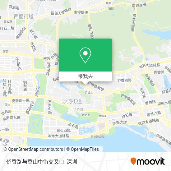 侨香路与香山中街交叉口地图
