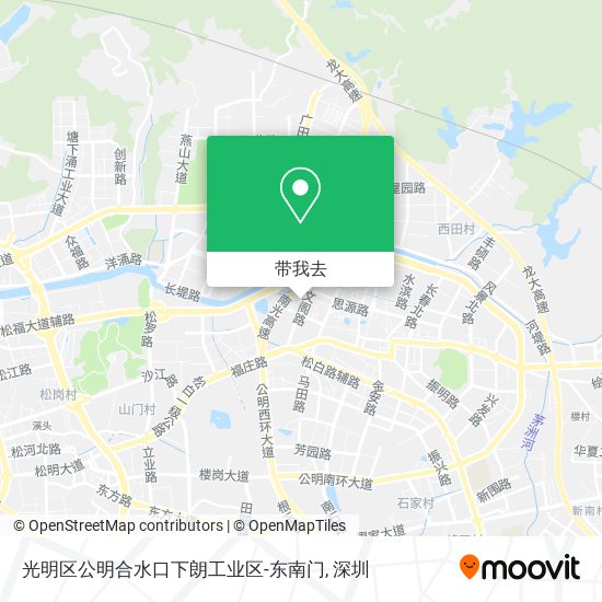 光明区公明合水口下朗工业区-东南门地图