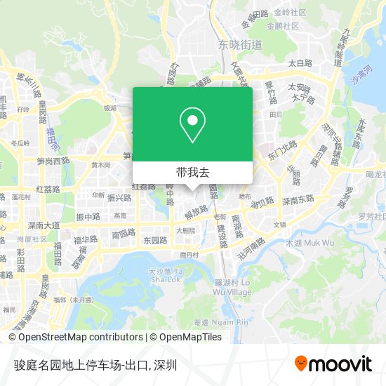 骏庭名园地上停车场-出口地图