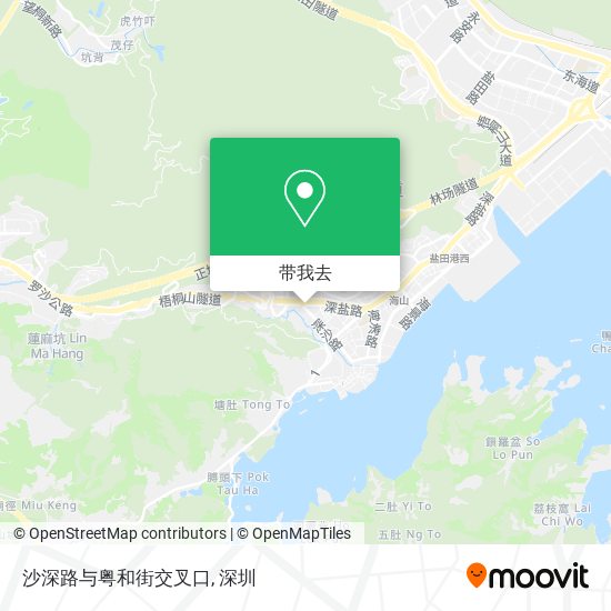 沙深路与粤和街交叉口地图