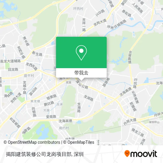 揭阳建筑装修公司龙岗项目部地图