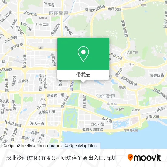 深业沙河(集团)有限公司明珠停车场-出入口地图