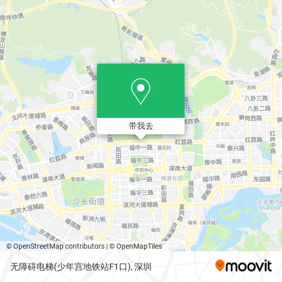 无障碍电梯(少年宫地铁站F1口)地图