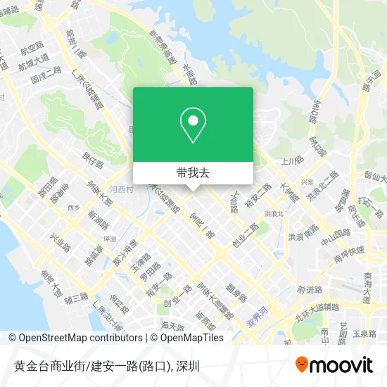 黄金台商业街/建安一路(路口)地图