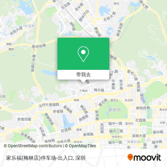 家乐福(梅林店)停车场-出入口地图