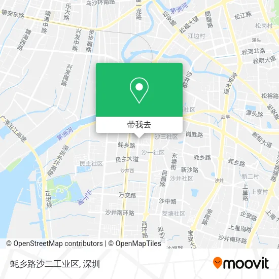 蚝乡路沙二工业区地图