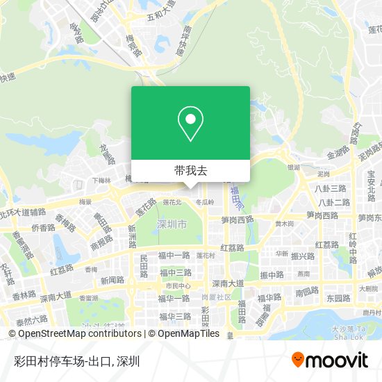 彩田村停车场-出口地图