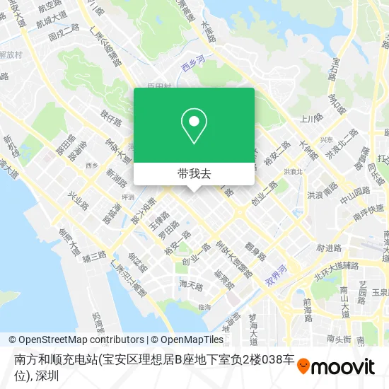 南方和顺充电站(宝安区理想居B座地下室负2楼038车位)地图