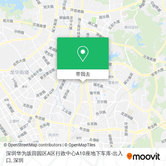 深圳华为坂田园区A区行政中心A10座地下车库-出入口地图