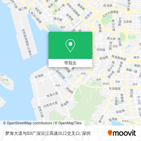 梦海大道与S3广深沿江高速出口交叉口地图