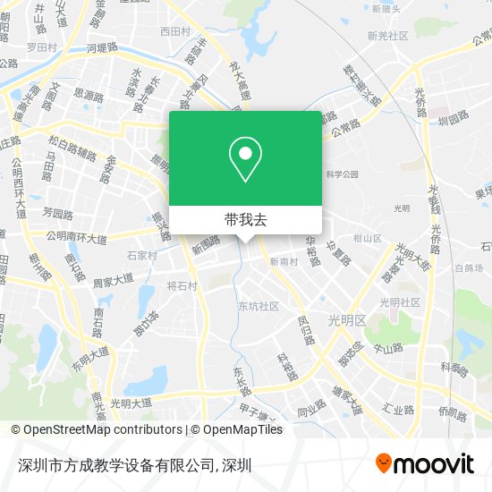 深圳市方成教学设备有限公司地图