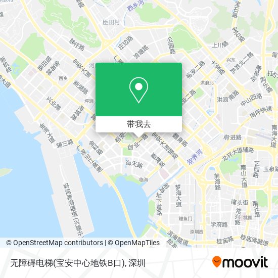 无障碍电梯(宝安中心地铁B口)地图