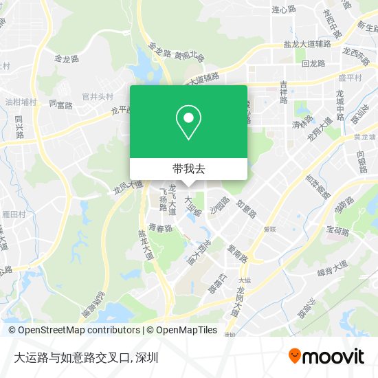 大运路与如意路交叉口地图