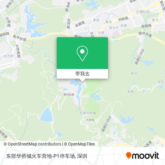 东部华侨城火车营地-P1停车场地图